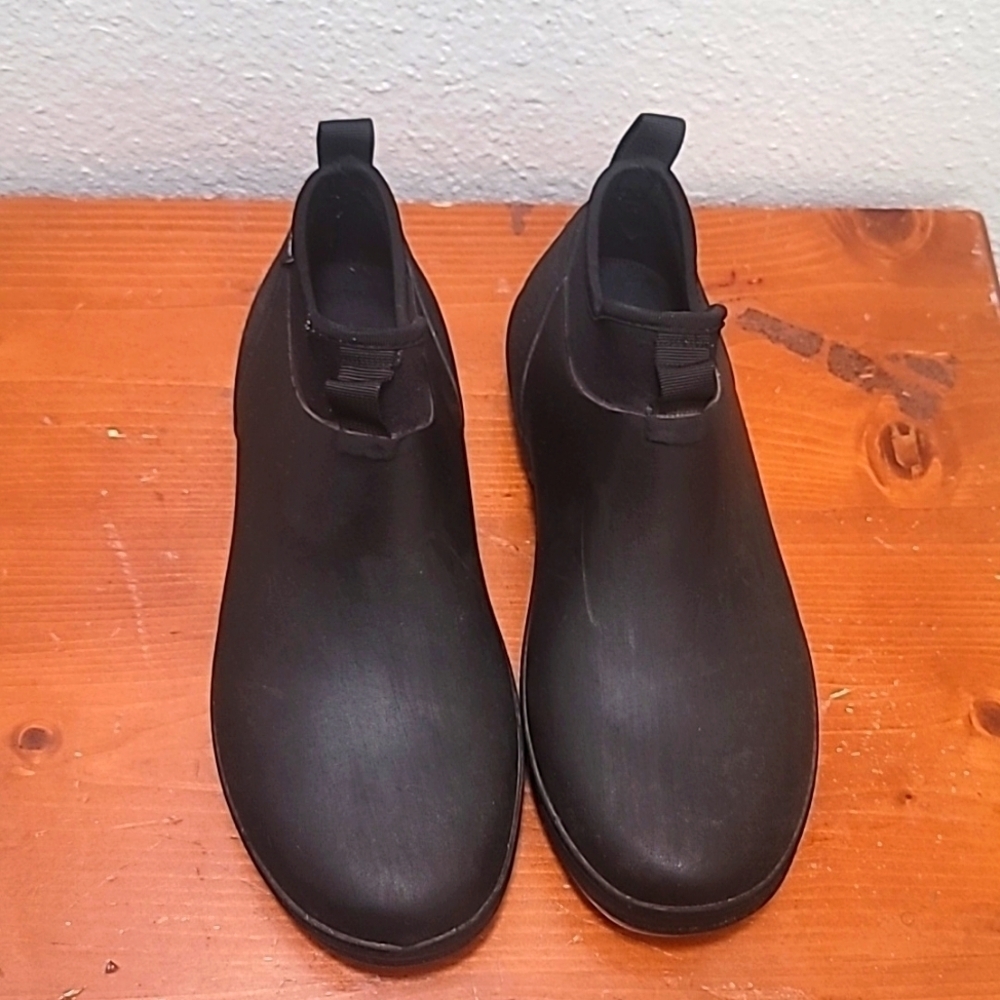 Staheekum Rain Boots Women's 9 Black Rubber Neoprene‎ Ankle Garden Waterproof